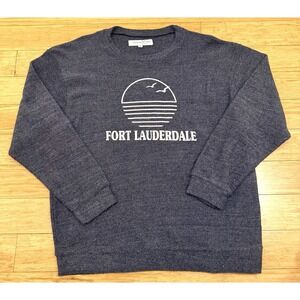 Vineyard Crew Sweatshirt Womens Size XL Nautical Blue Fort Lauderdale Vacation